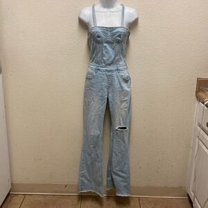 SJYP Denim Bustier Jumpsuit Small